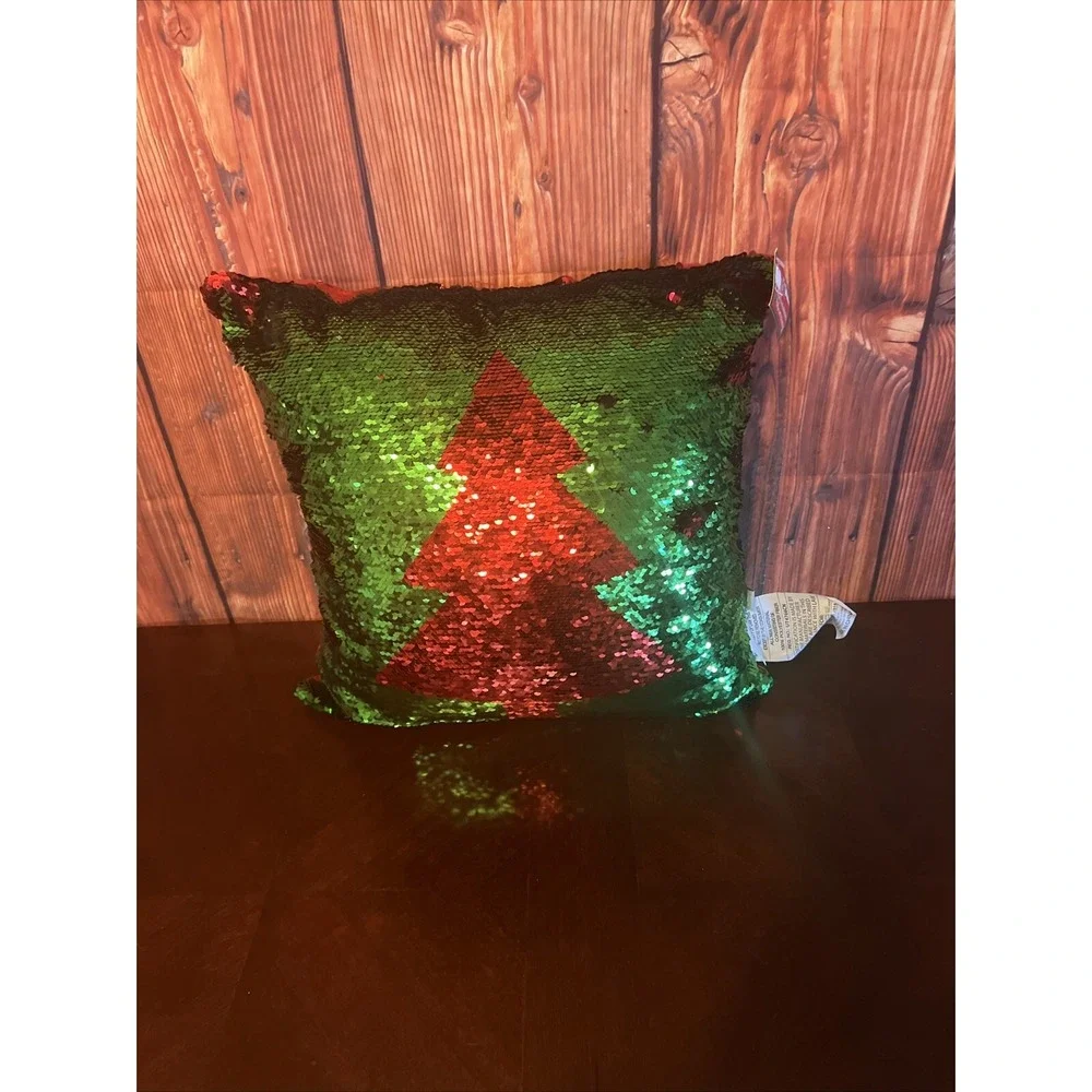 Decorative Pillow Christmas Tree - Throw Pillow Change Color Red And Green